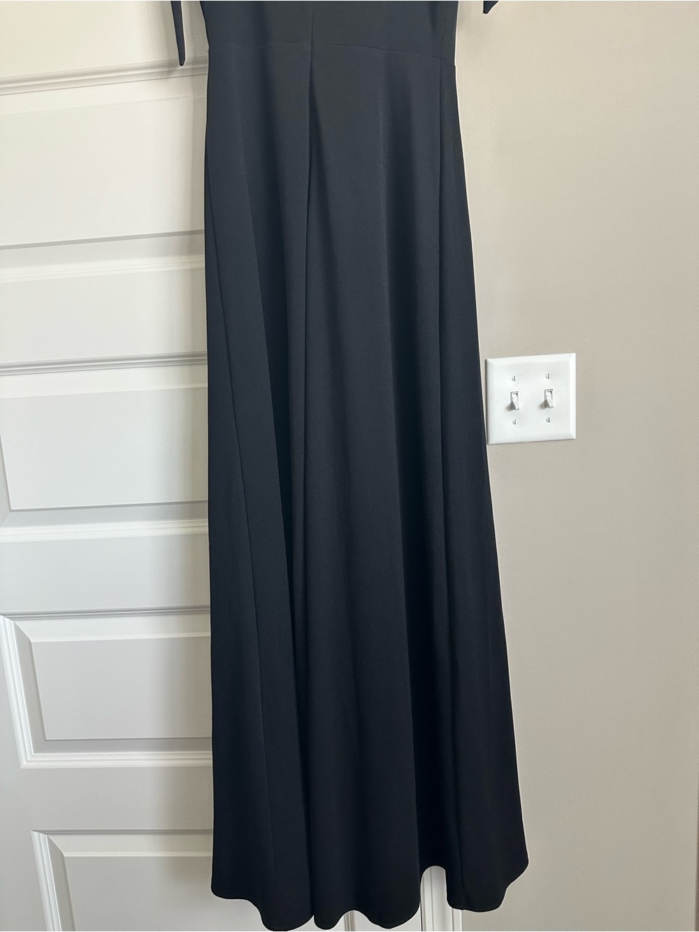 Birdie Grey Black Tie-Shoulder Maxi Dress S - Picture 6 of 16